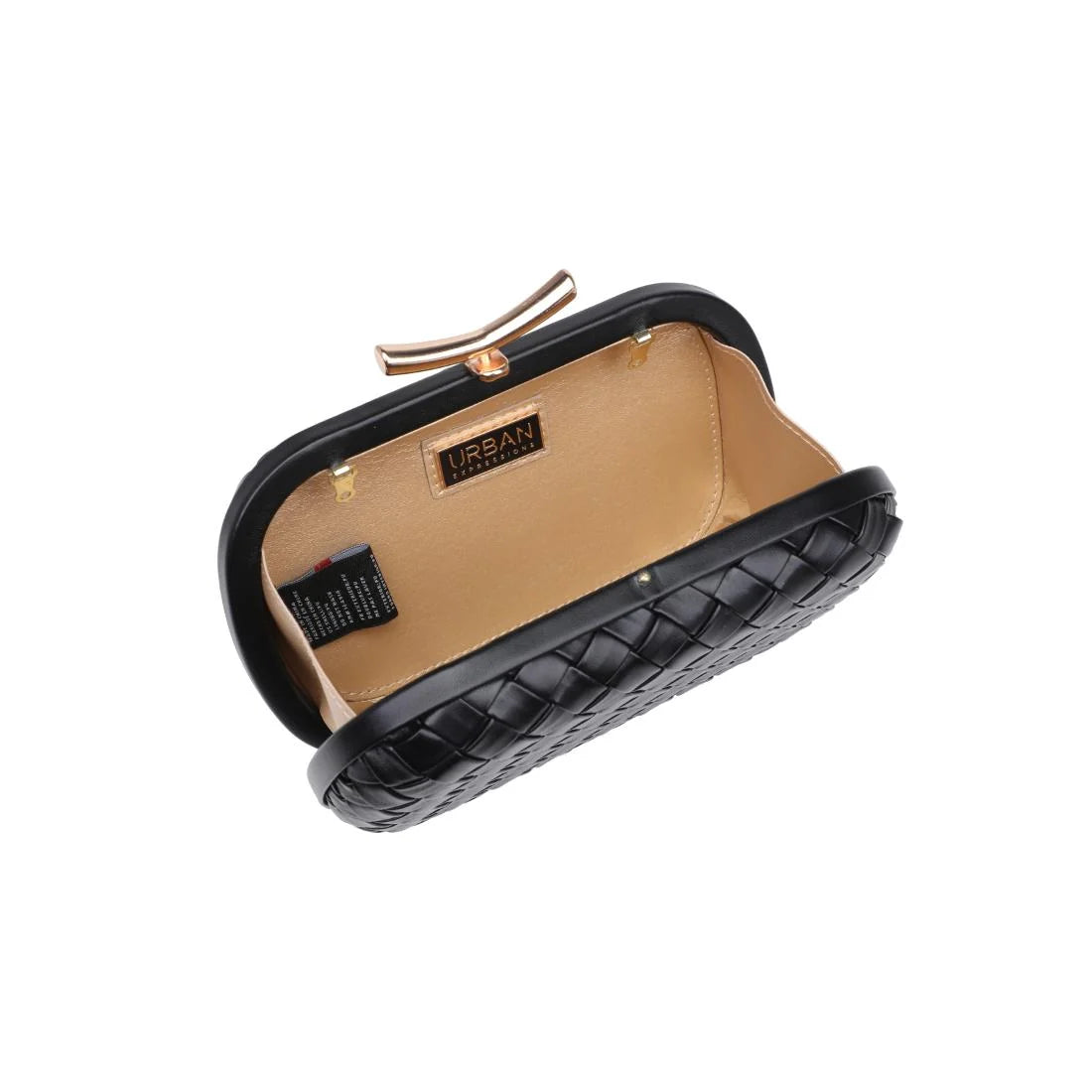 Urban Expression- Allison Weaved Evening Bag in Black