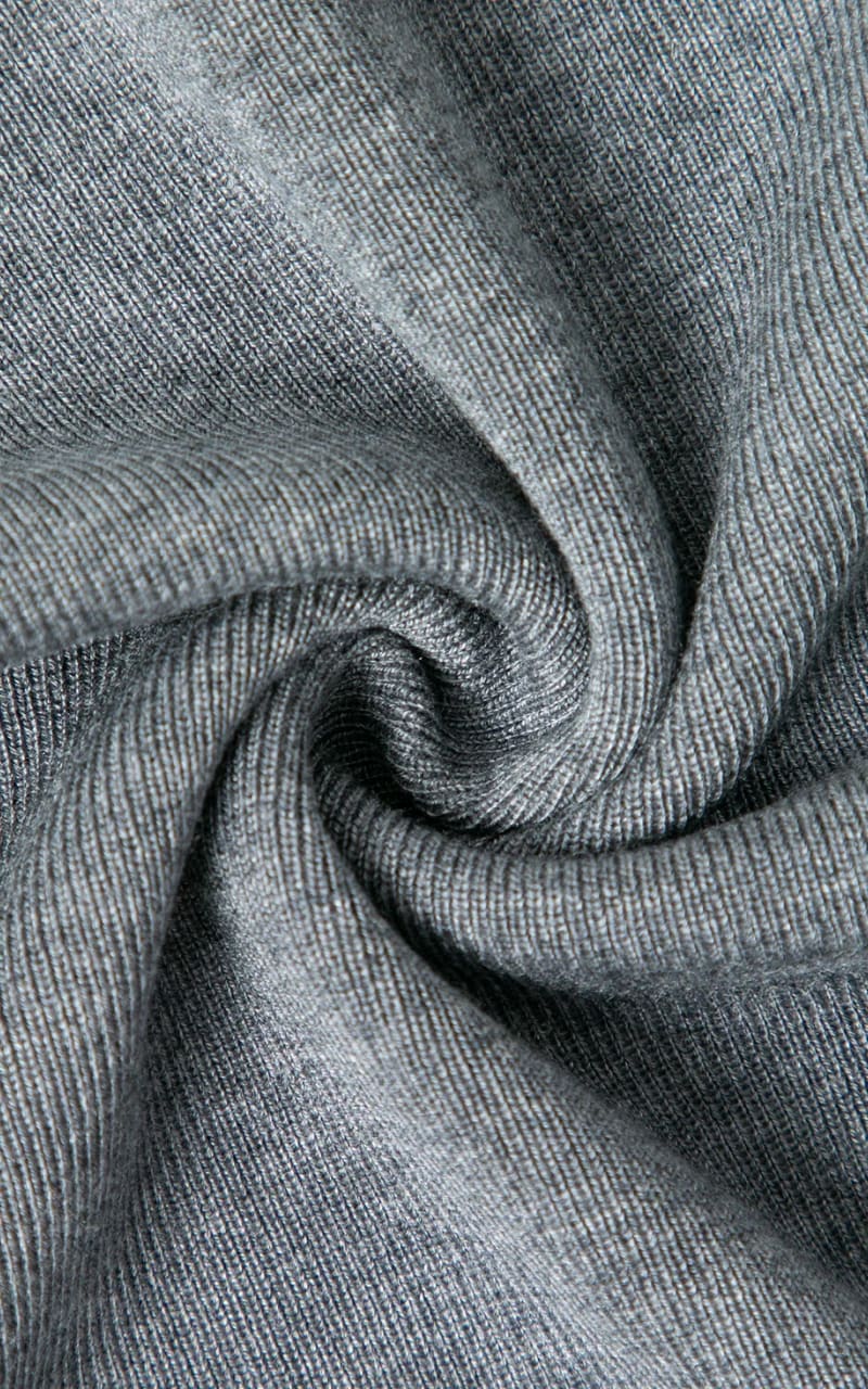 MEILLEUR MOMENT- Drape-Neck Knit Top in Grey - Blouses &