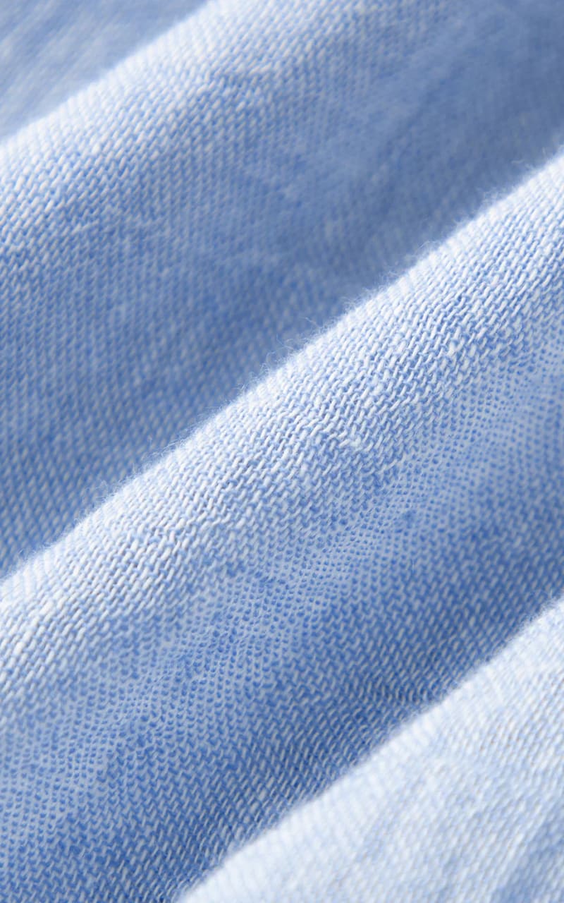 MEILLEUR MOMENT- V Collar Shirt with Tie Detail in Blue