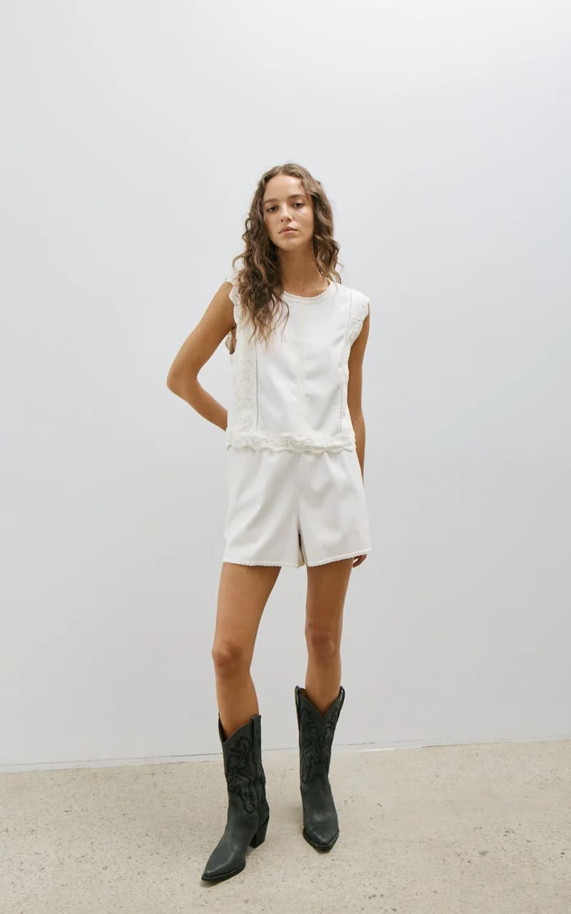 Melissa Nepton- Attie Blouse in Off White - Blouses & Tops