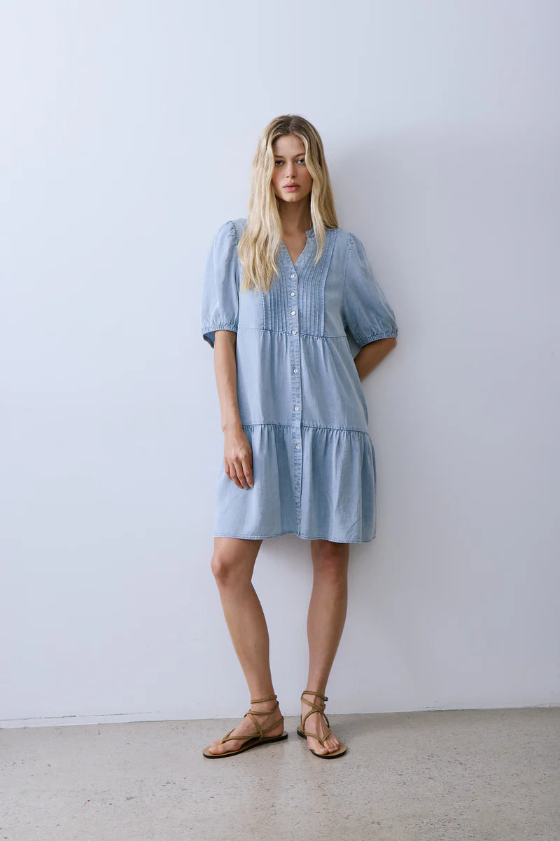 Melissa Nepton- Colton Dress in Light Blue Wash