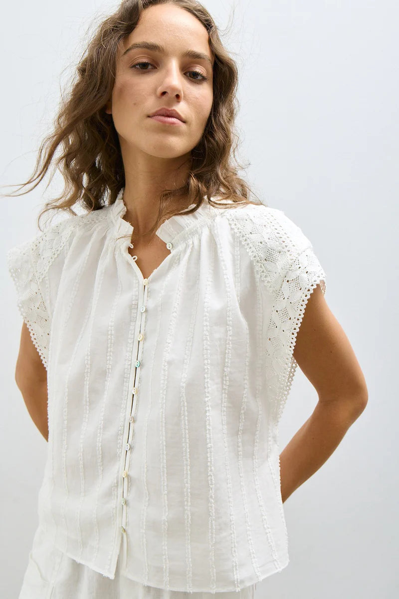 Melissa Nepton- Flo Blouse in Off White