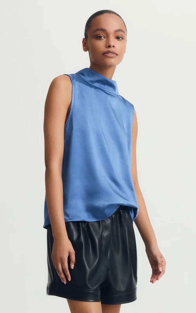 Melissa Nepton- Leslie Top in Blue - Blouses & Tops