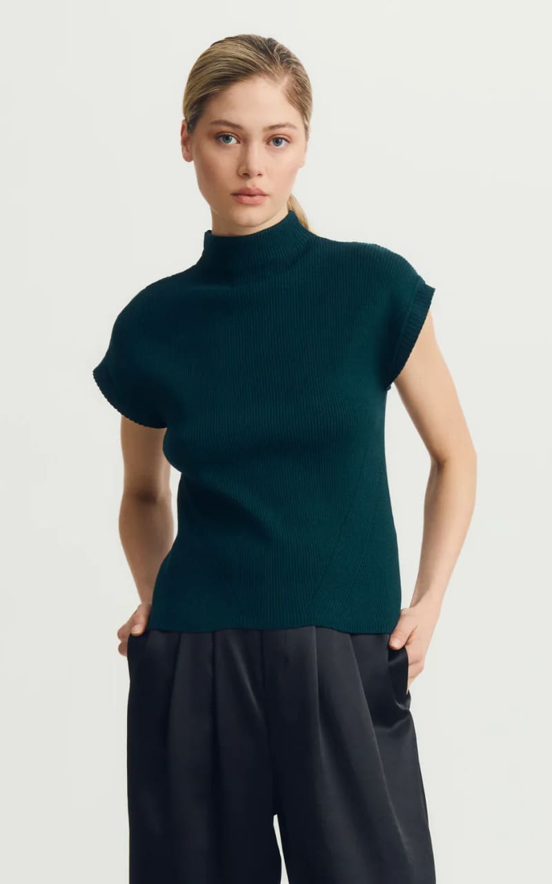 Melissa Nepton- Mabel Sweater in Deep Emerald - SWEATER &