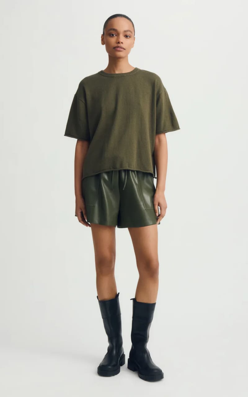 Melissa Nepton- Sofia Sweater Tee - DK Khaki / XS - SWEATER