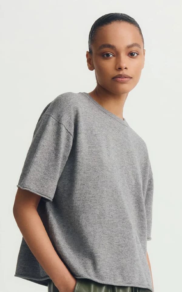 Melissa Nepton- Sofia Sweater Tee - Dark Grey / XS