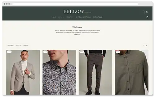 Fellow by Floc Website for Men's Clothing in Edmonton