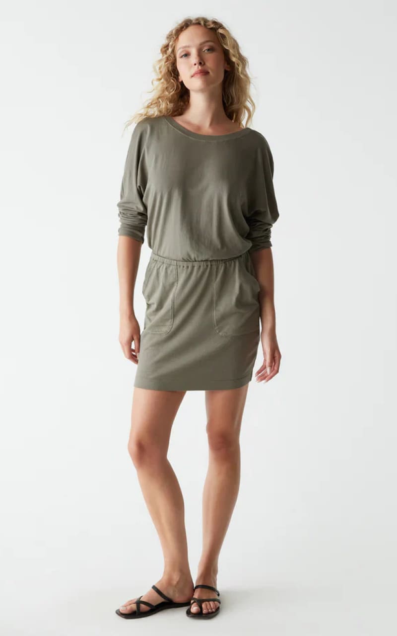 Michael Stars - Kerrigan On/Off Shoulder Rib Mix Dress