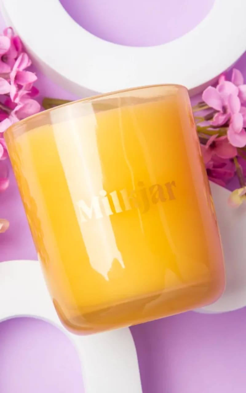 Milk Jar- Coconut Soy Wood Wick Candle in Before Sunrise 8oz