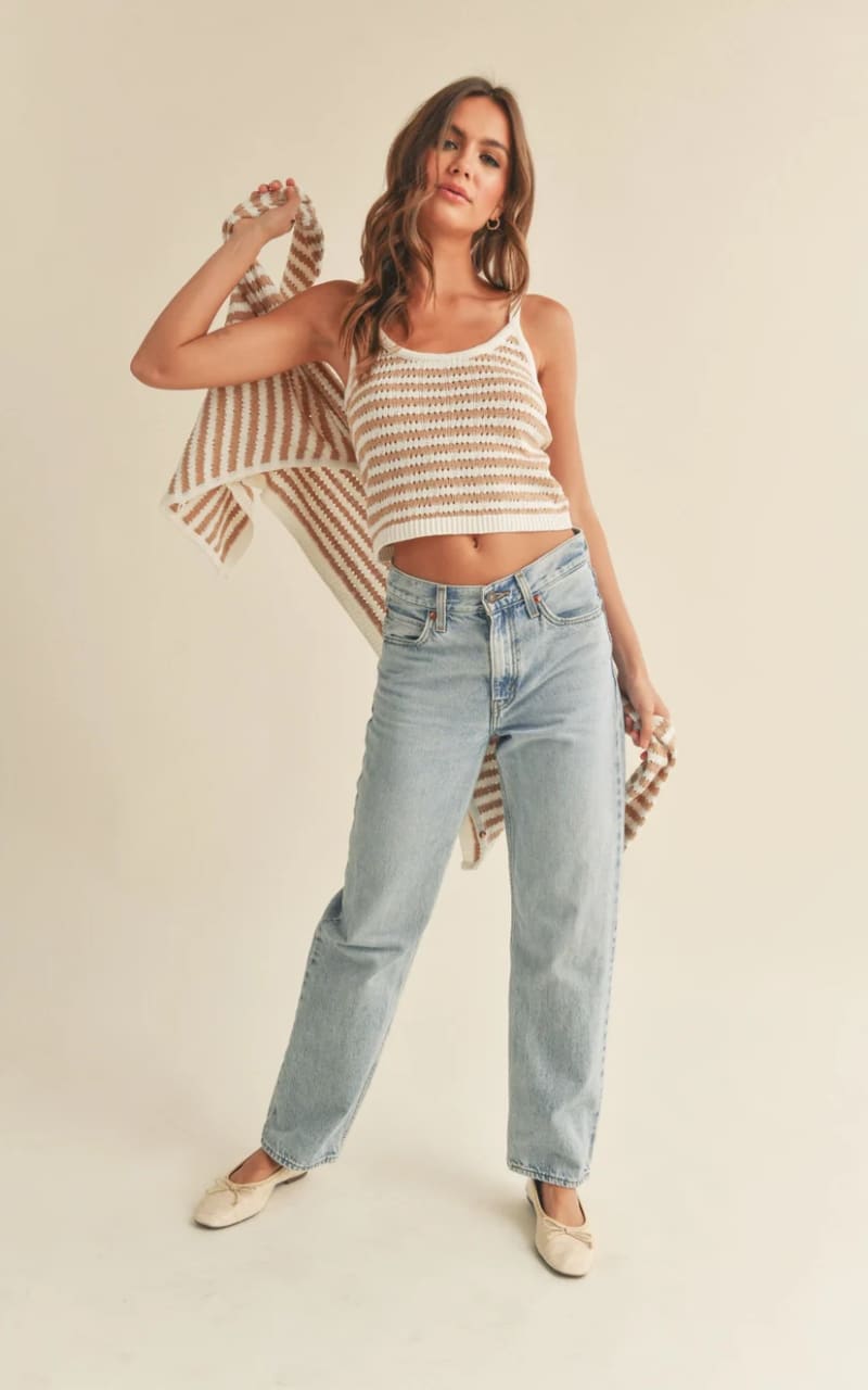 Miou Muse - Crochet Knitted Tank Top - T-SHIRT & TANK
