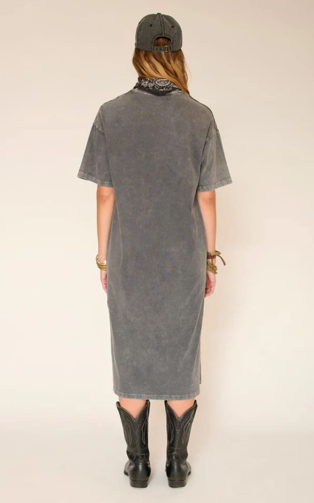 MKT Studio- Rimane T-Shirt Dress in Grey - DRESS
