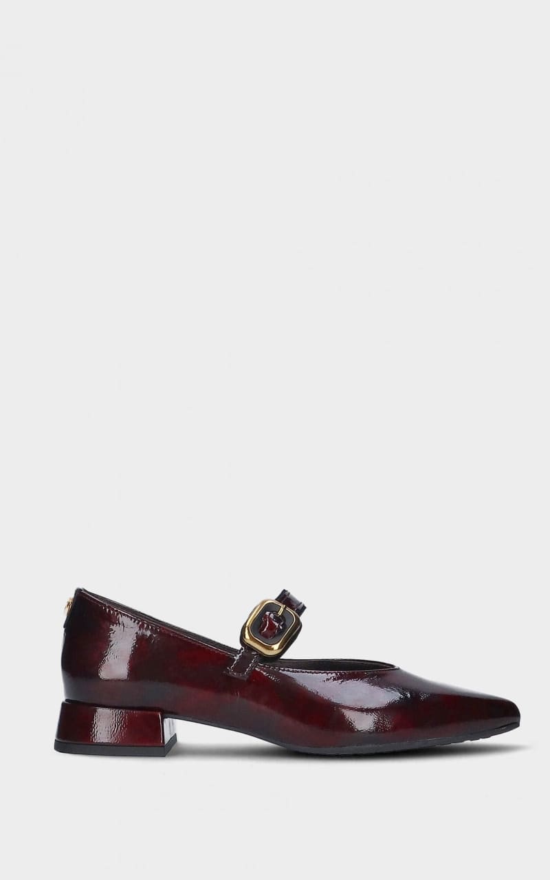 MLV - Low Heel Shoes Lea in Burgundy - footwear