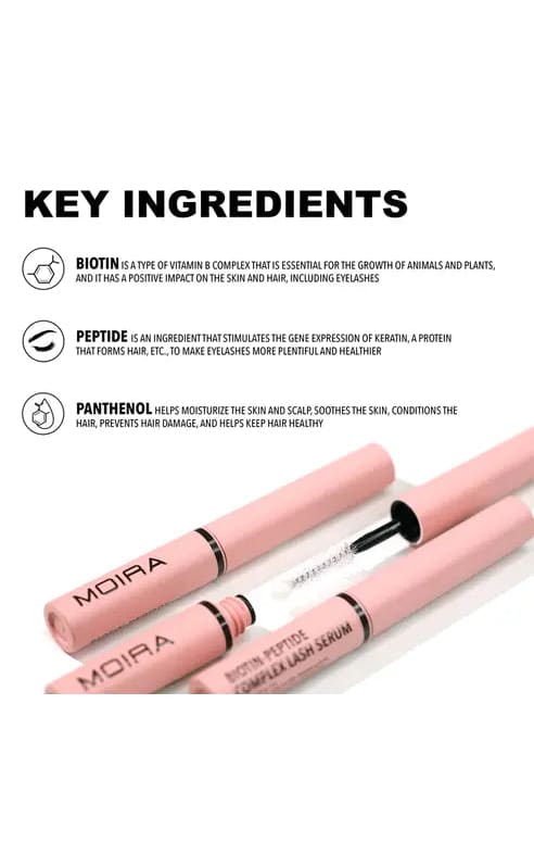 Moira Cosmetics- Biotin-Peptide Complex Lash Serum - Gift &