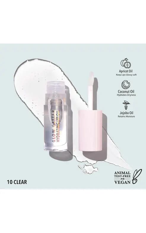 Moira Cosmetics- Glow Getter Hydrating Lip Oil - Clear -