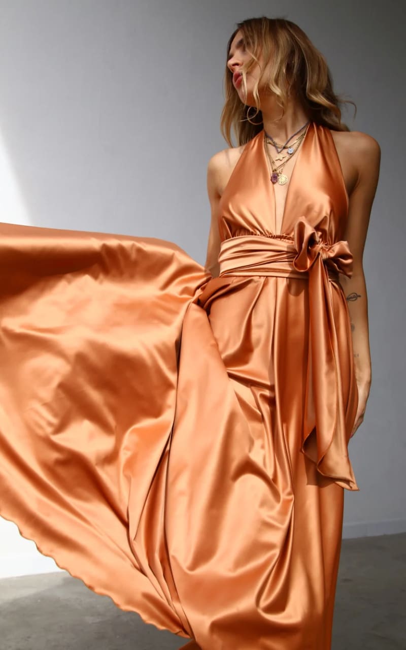 Moqette Marilyn Cup Maxi Dress in Earthenware DRESS