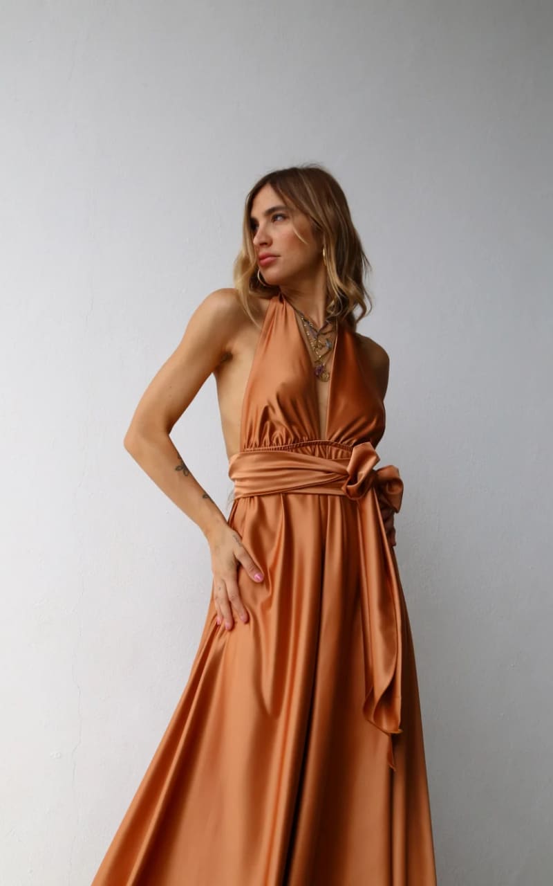 Moqette Marilyn Cup Maxi Dress in Earthenware DRESS