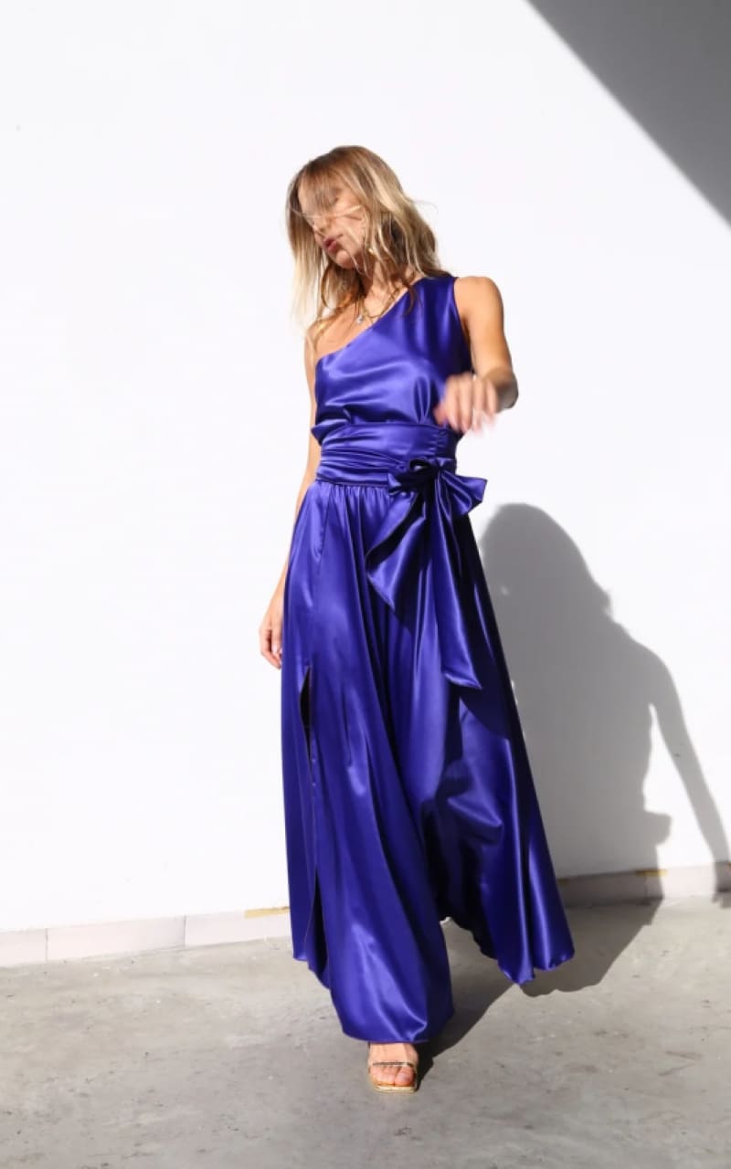 Moqette - One Shoulder Satin Dress - DRESS