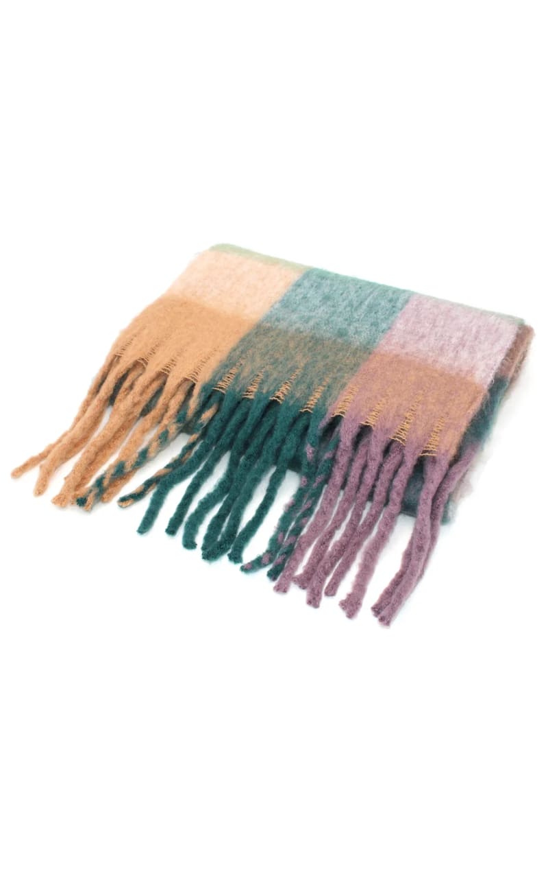 Morgan & Taylor- Emma Fringe Scarf in Teal - ACCESSORIES