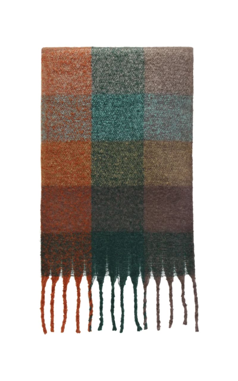 Morgan & Taylor- Ginny Fringe Scarf in Teal - ACCESSORIES