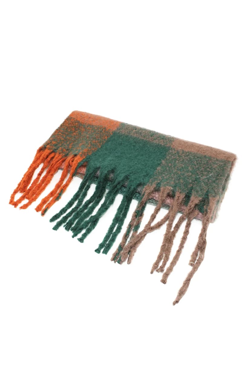 Morgan & Taylor- Ginny Fringe Scarf in Teal - ACCESSORIES