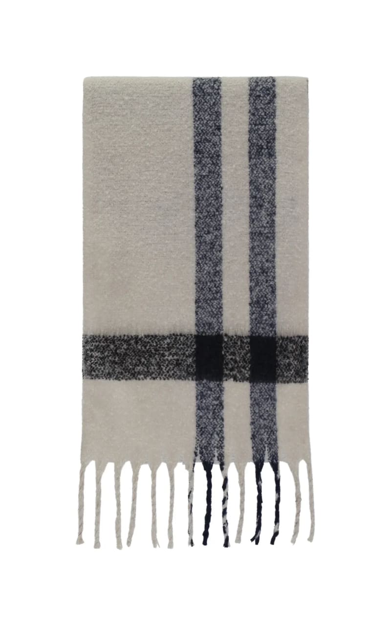 Morgan & Taylor- Sephy Fringe Scarf in Cream - ACCESSORIES