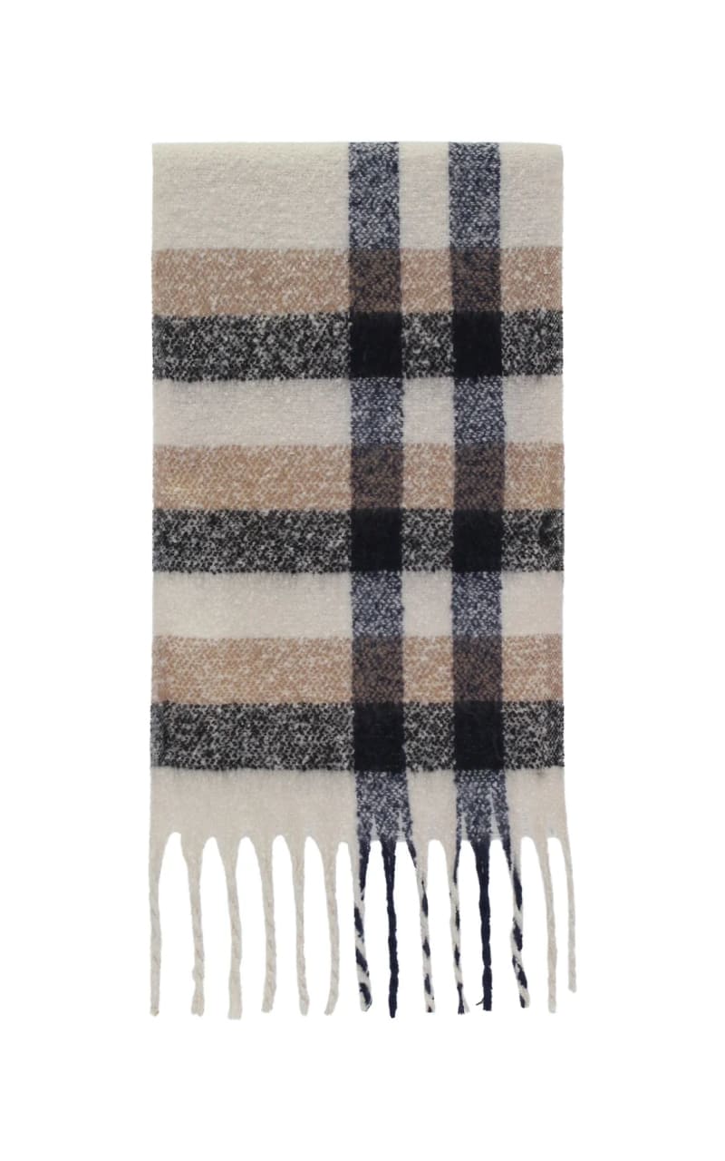 Morgan & Taylor- Sephy Fringe Scarf in Cream - ACCESSORIES