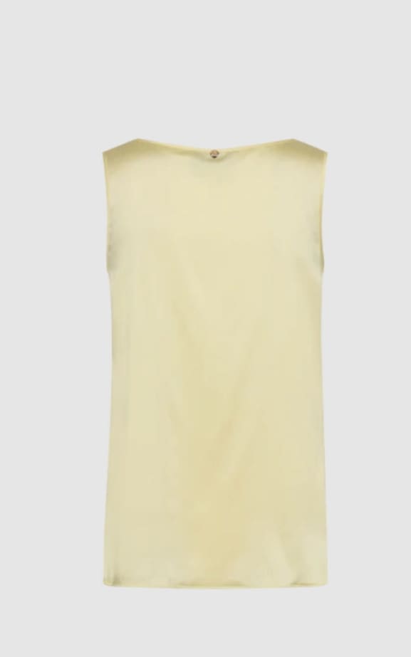 Mos Mosh- Astrid V-Neck Silk Tank Top in French Vanilla