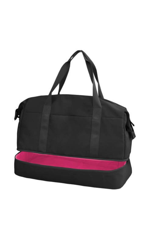 MYTAGALONGS- Duffle Bag with Trolley Pass - Black - & Wallet