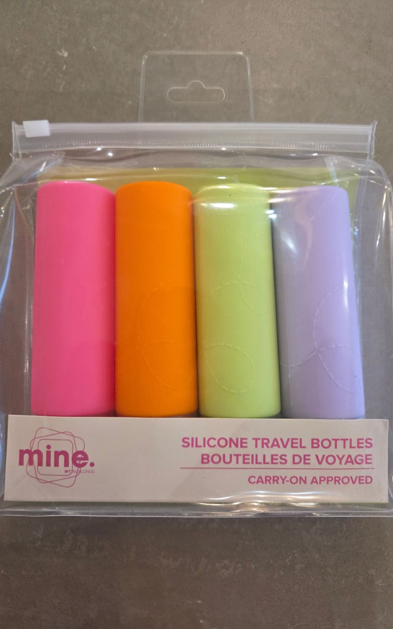 MYTAGALONGS- Set of 4 Silicone Travel Bottles - Brights