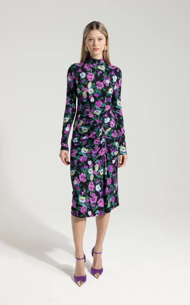 Nadya Toto - Vasso Floral Ruched Dress | floc boutique