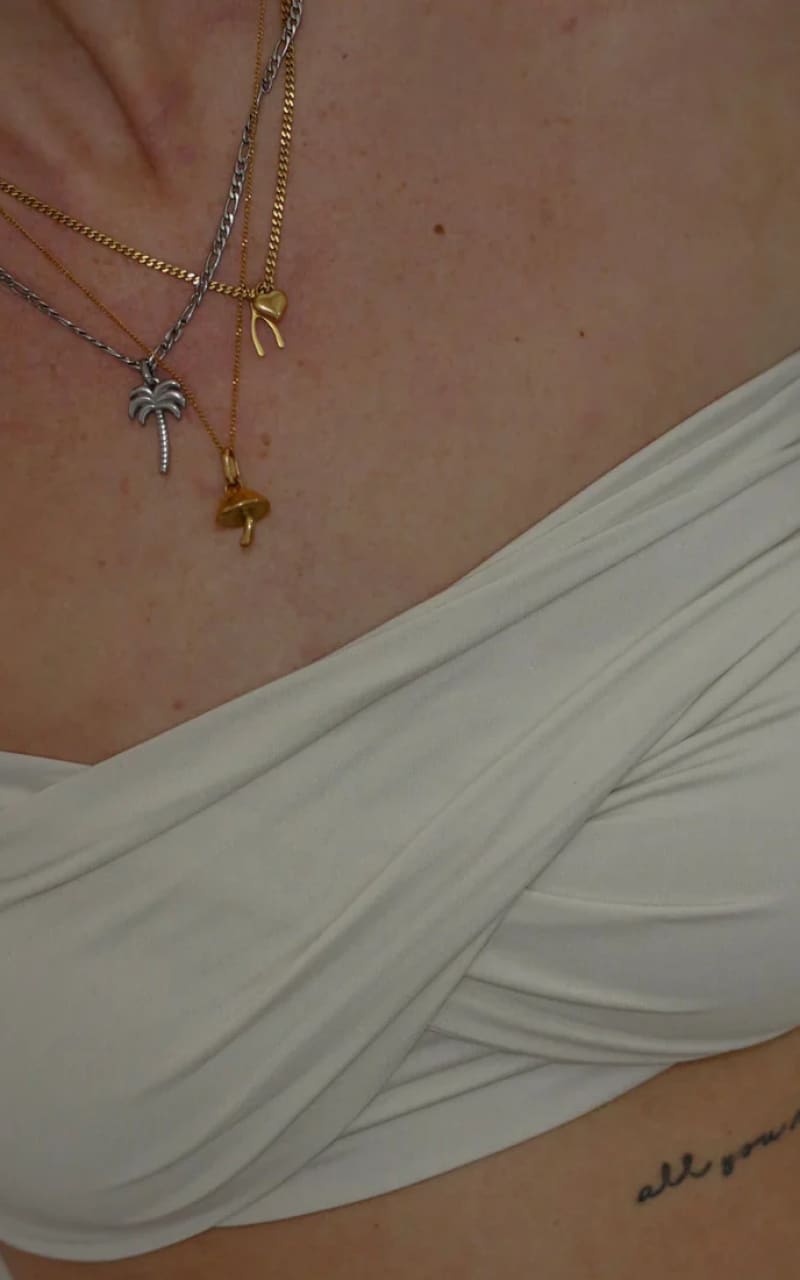 Namaste- Wishbone Gold Necklace - jewelry