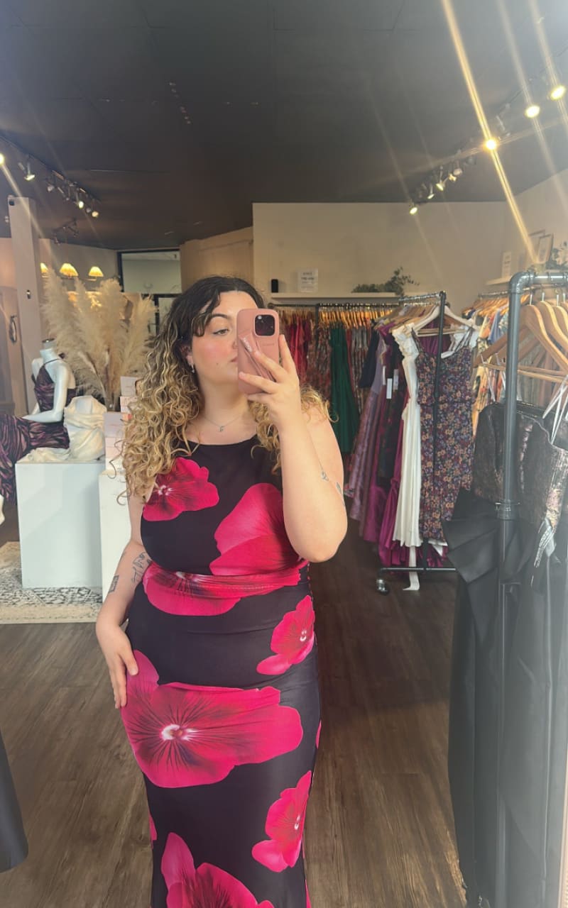 One and Only Collective- Floral Ruched Maxi Dress - DRESS