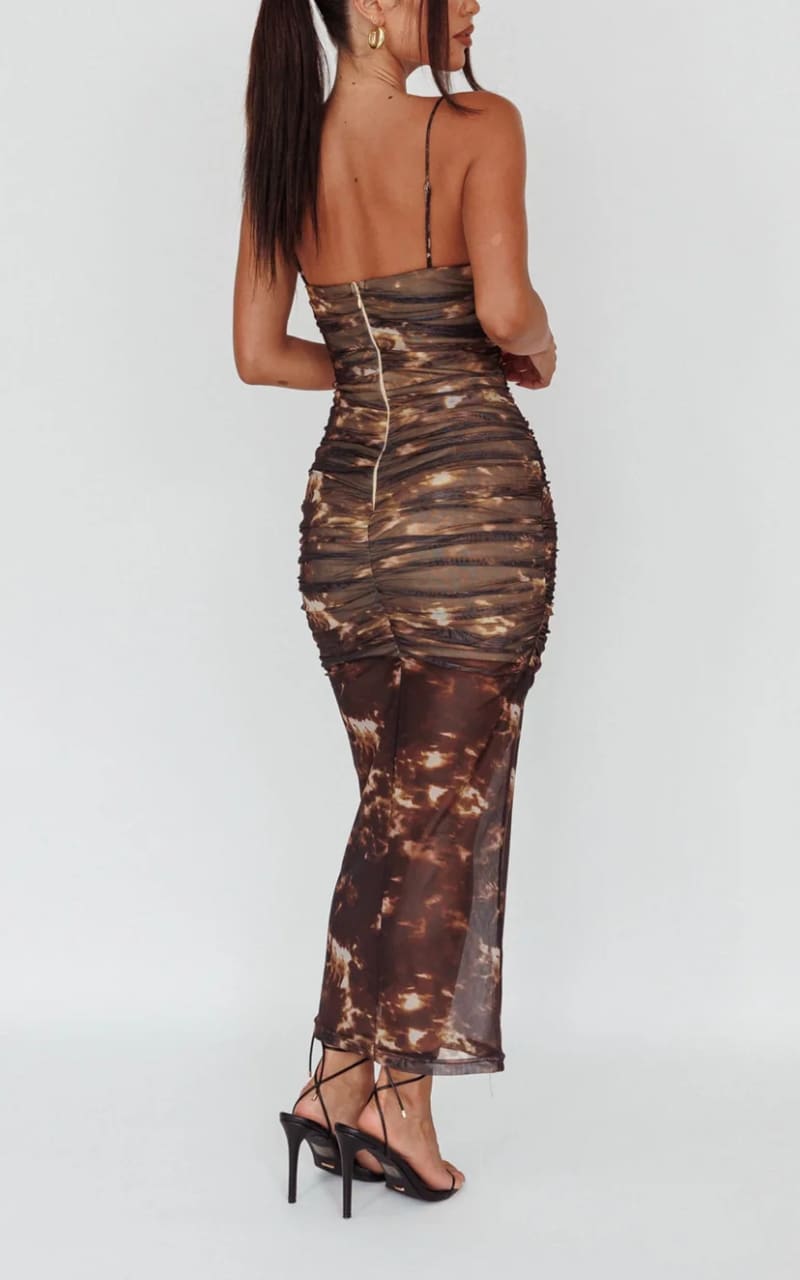 One and Only Collective - Strapless Style Ruched Midi Dress