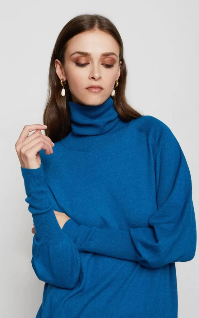 Ottod’ame - Turtleneck Sweater In Ceruleo - sweater