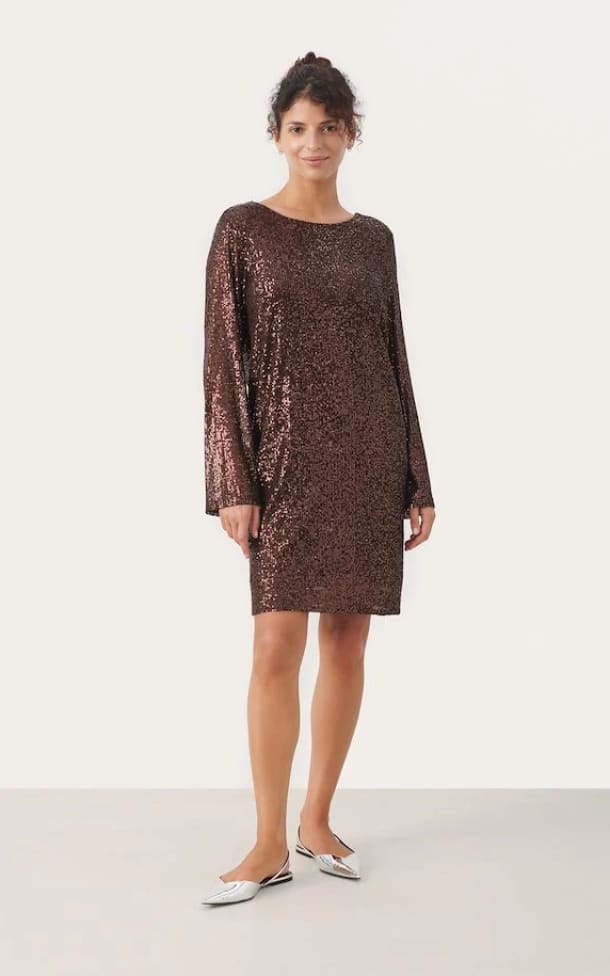 Part Two - Darleen Long Sleeve Sequin Dress - Dresses