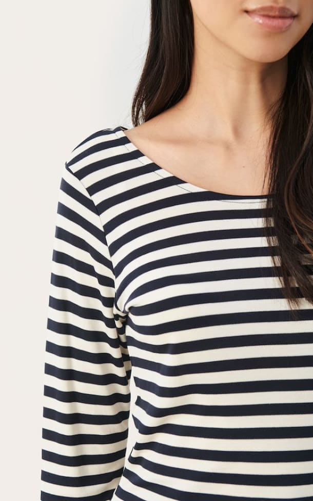 Part Two - Fanneys Striped Long Sleeve Top - top