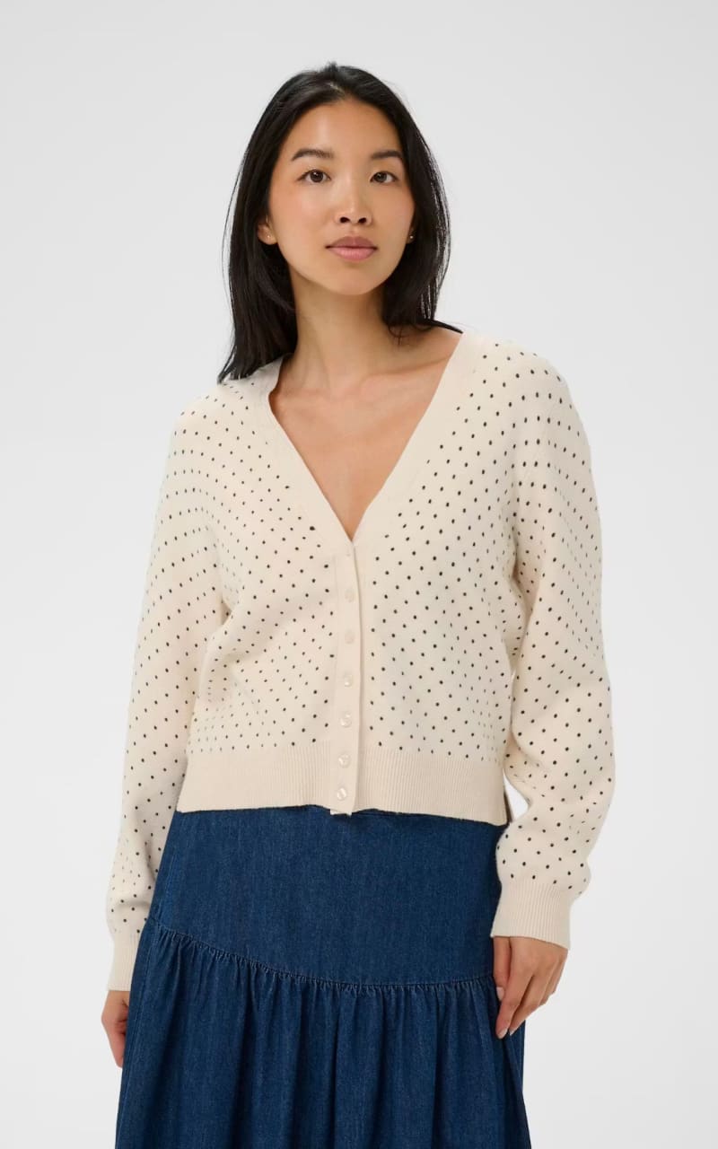 Part two- Anessa Cardigan - Dark Navy Dot / XS - SWEATER &