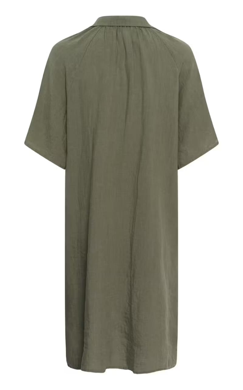 Part Two- Ayla Linen Dress in Smokey Olive - DRESS