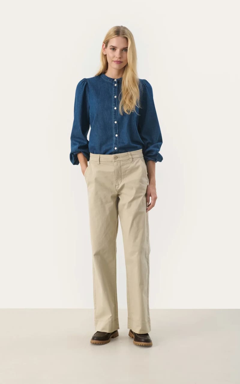 Part Two- Belme Trouser in White Pepper - Pant