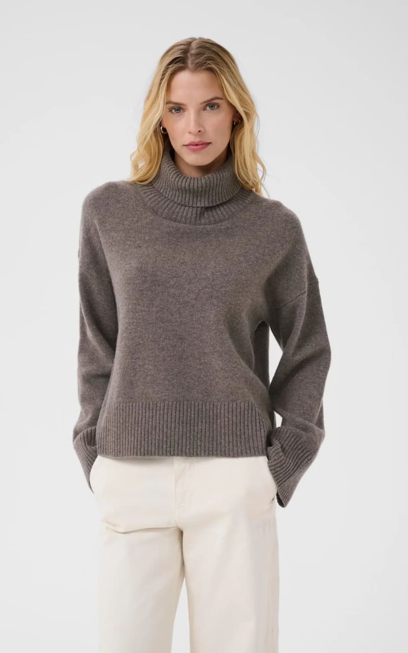 Part Two- Corina Wool Sweater in Falcon Melange - SWEATER &
