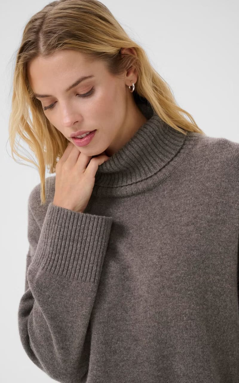 Part Two- Corina Wool Sweater in Falcon Melange - SWEATER &