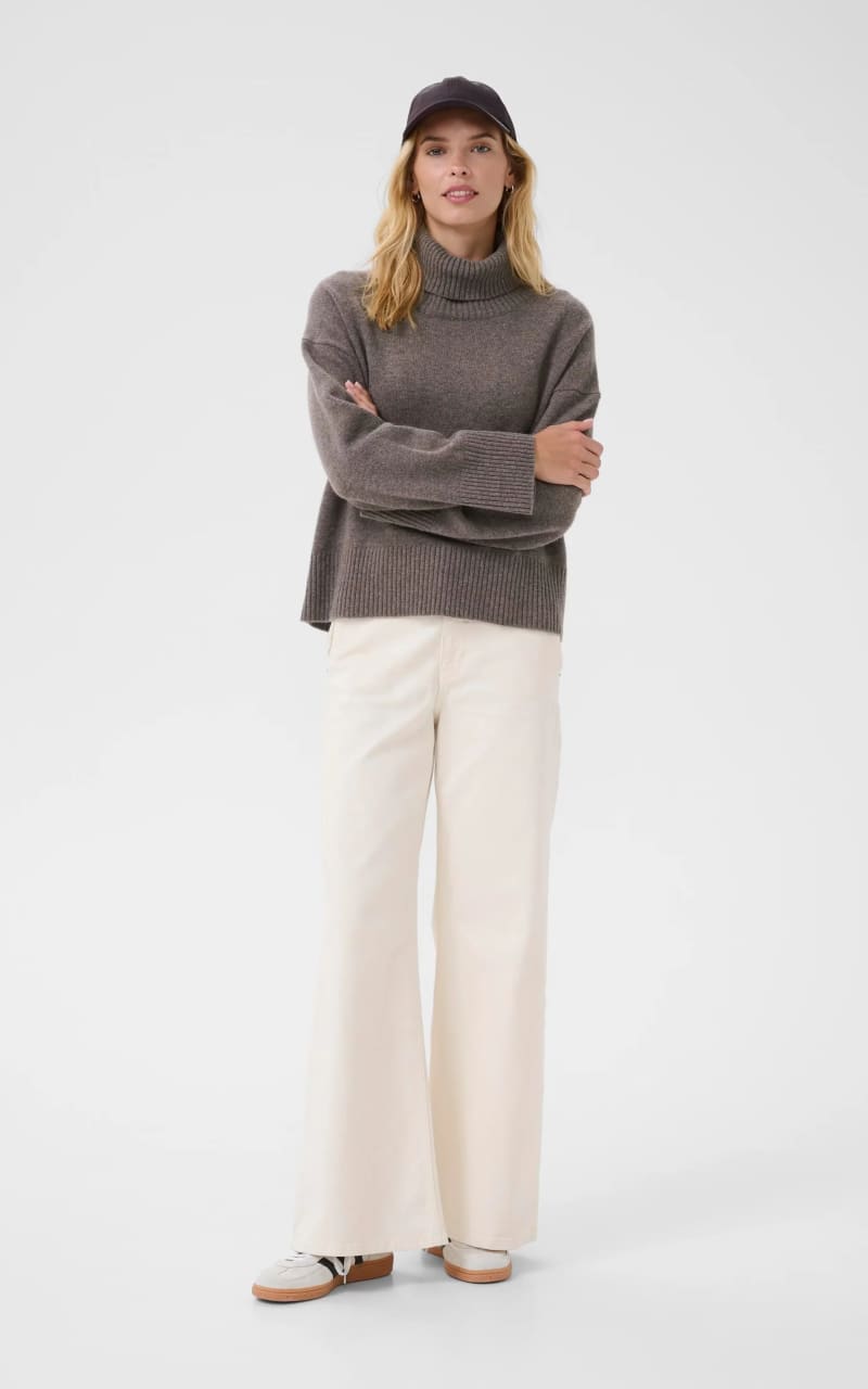 Part Two- Corina Wool Sweater in Falcon Melange - SWEATER &