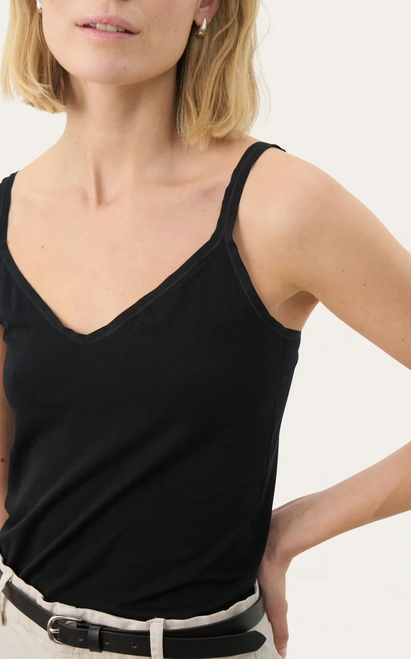 Part Two- Hydda Tank Top - Black / S/M - T-SHIRT & TANK