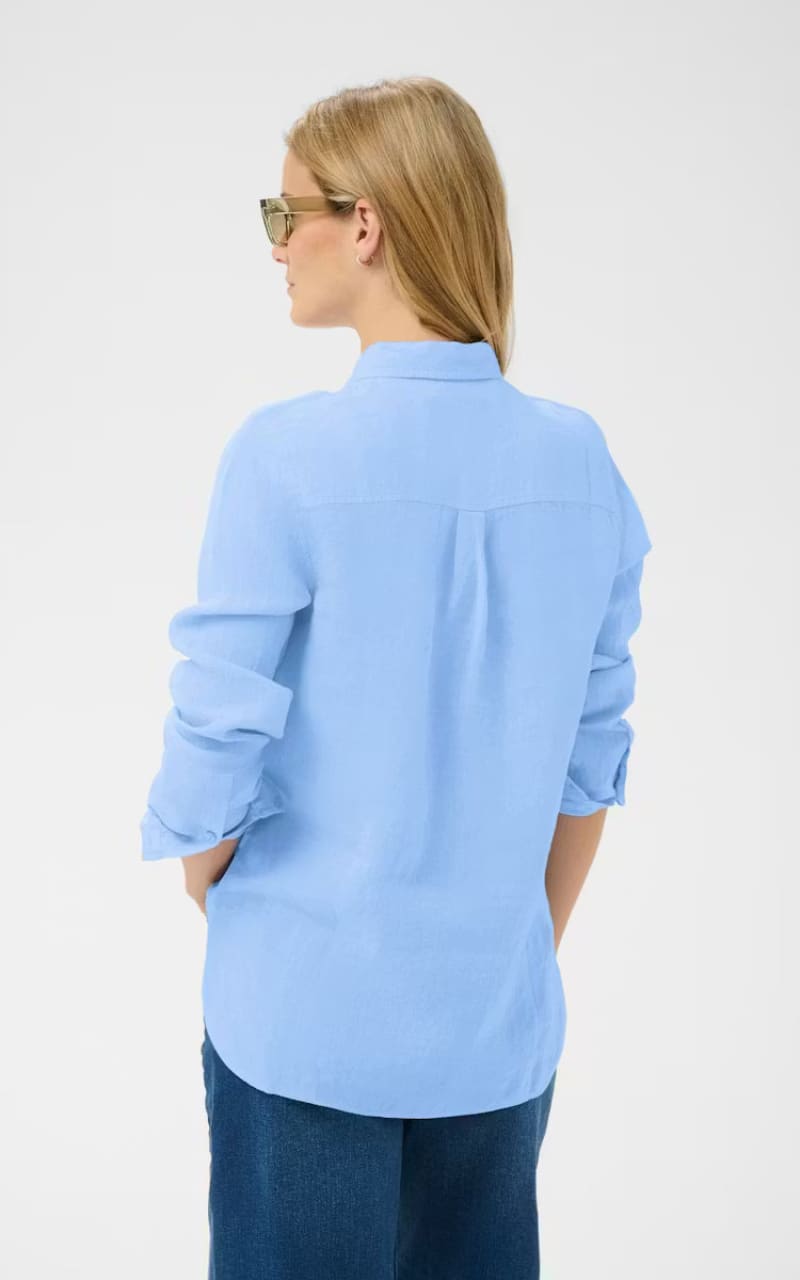 Part Two- Kivas Linen Blouse in Serenity - Blouses & Tops
