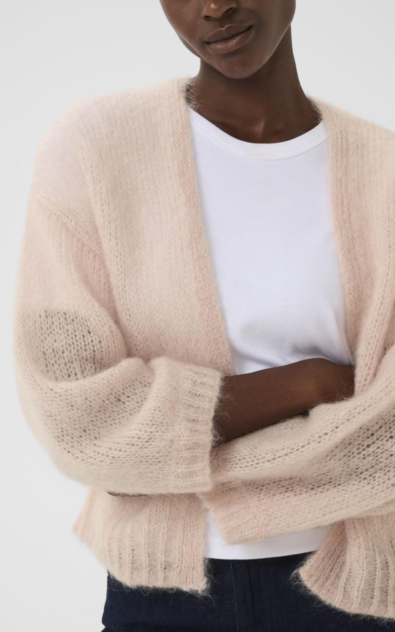 Part Two- Rastina Wool Cardigan in Mauve Chalk - SWEATER &