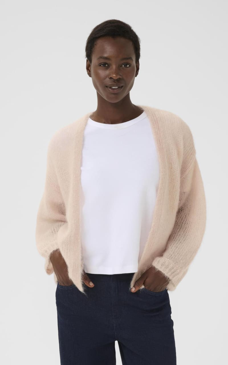 Part Two- Rastina Wool Cardigan in Mauve Chalk - SWEATER &
