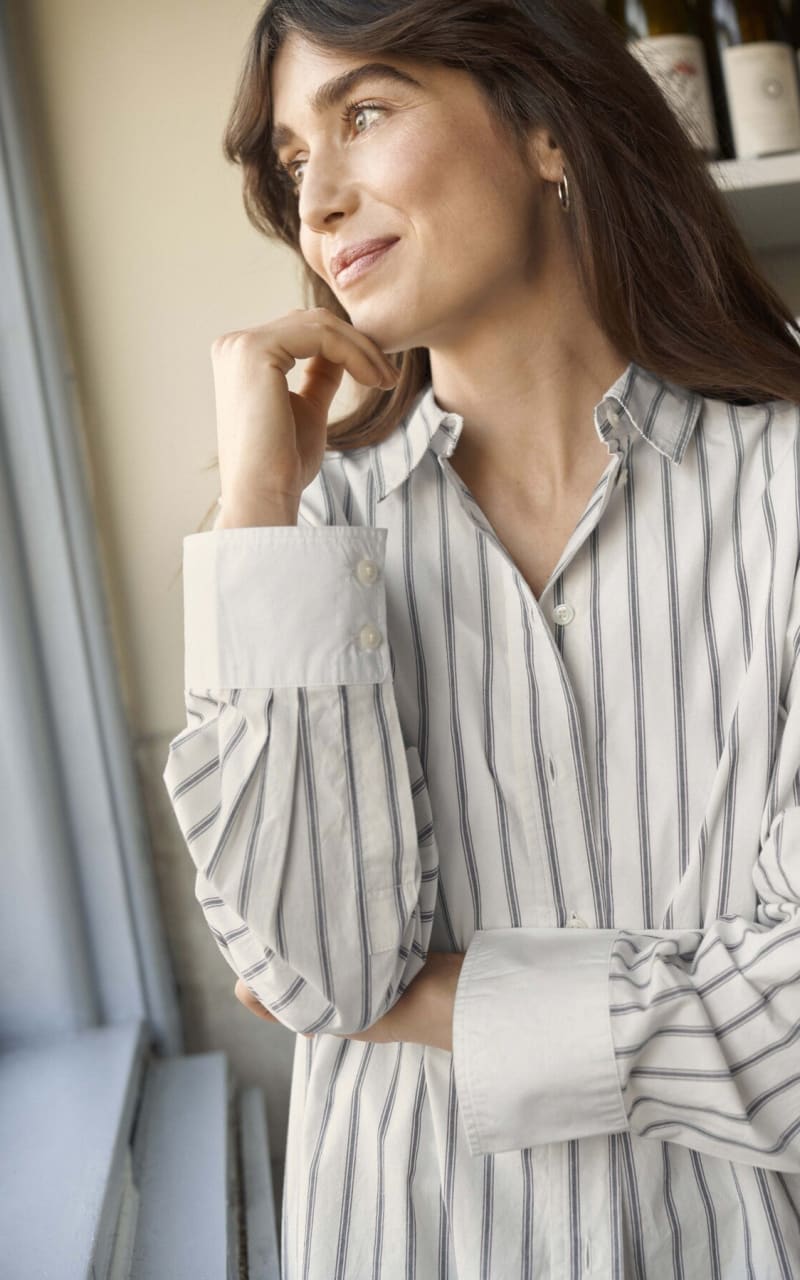 Part Two- Savanna Shirt in Fig Sripe - Blouses & Tops