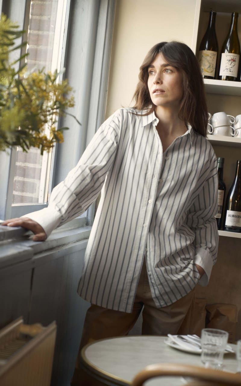 Part Two- Savanna Shirt in Fig Sripe - Blouses & Tops