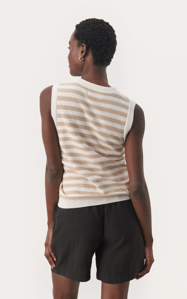 Part Two- Gunette Stripe Knit Tank Top - Shirts & Tops