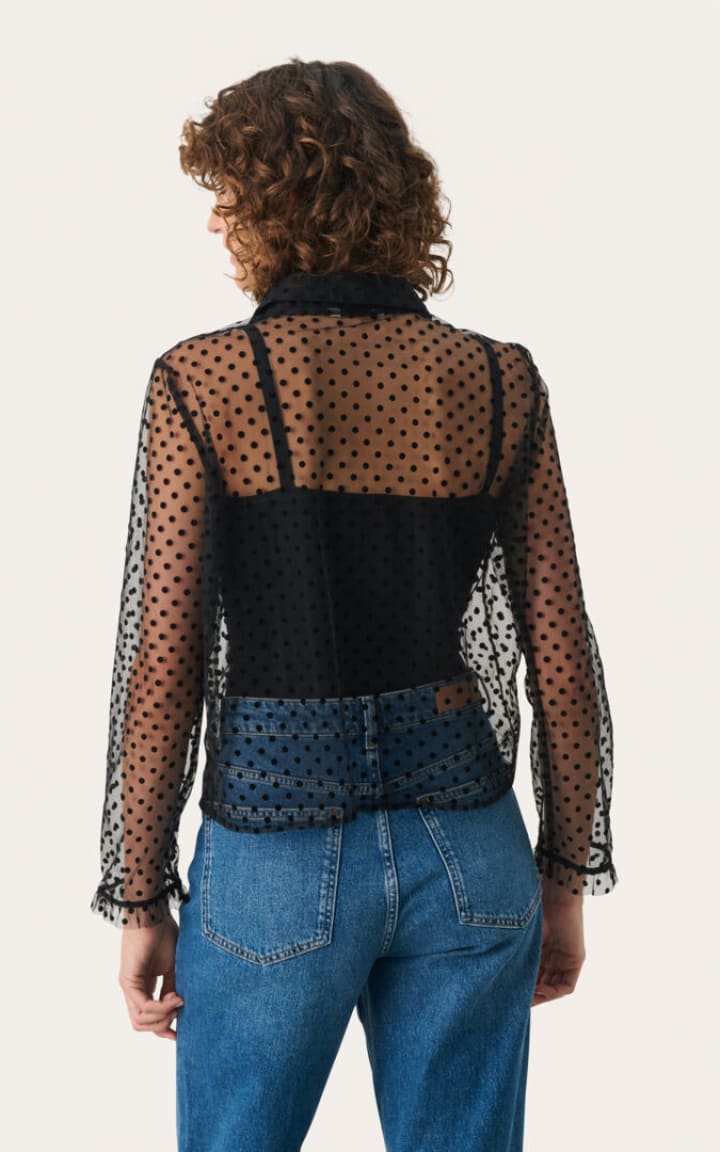 Part Two- Marikke Sheer Blouse with Polka Dots